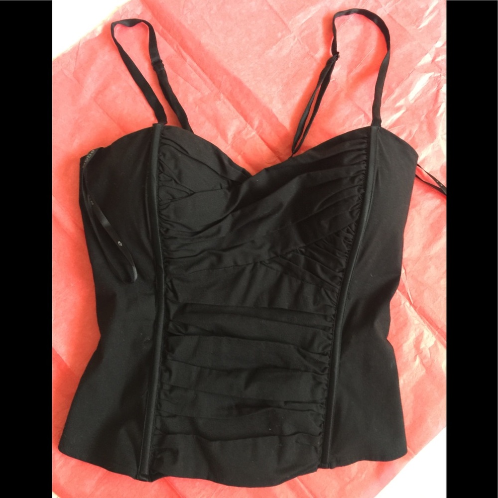 Bebe Black crop top XXS